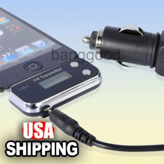 FM Transmitter Music Player +Car Charger+Remote for iPhone 3GS 4S 4G 
