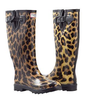 Leopard Design Wellington Rubber boots Rainboots Hunting style SIZE 6