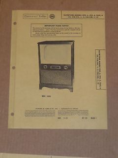 Photofact Folder Silvertone Console Television H W Sams