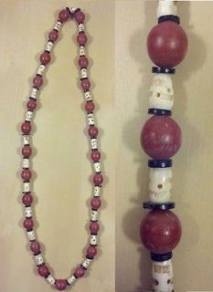 Copal Amber & Bone Antique Trade Beads Necklace ART 32.5
