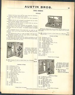 1923 AD Stanley Tool Chests Machinists Tool Box Make your own
