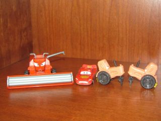 NEWDisney Cars Plastic Frank the Combine and Lightning McQueen from 