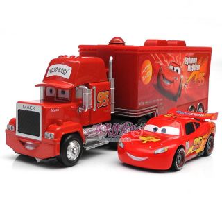   Pixar Cars Lightning McQueen & MACK Mack Superliner Truck 2 Pack To