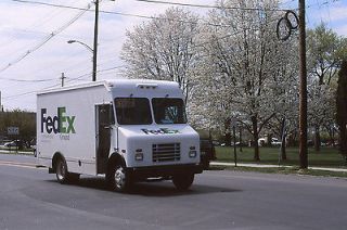   Express Ground Service Delivery Truck Street Scene Original Slide