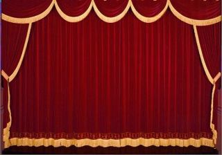Saaria Home theater Velvet Drapes for Movie screen stage school 