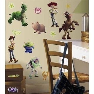 Toy Story 3 wall stickers BUZZ Lightyear WOODY JESSIE 34 BIG glow in 