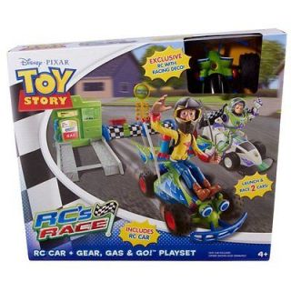 disney Toy Story rc car RCs Race Gear, Gas and Go Playset new in box