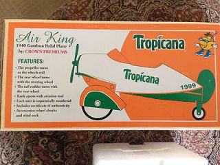   1940 GENDRON AIR KING PEDAL CAR RARE TROPICANA EDITION NEW IN BOX $125