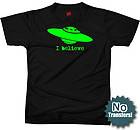 believe in Aliens geek geek X files funny T shirt