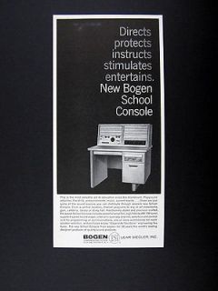 Bogen School Sound System PA Console 1963 print Ad advertisement