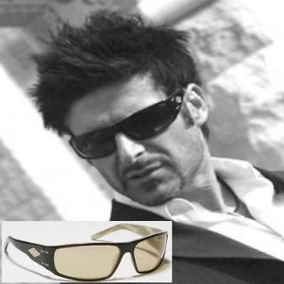 New $90 Gatorz Viper Sunglasses Black/Cream Grey Lens