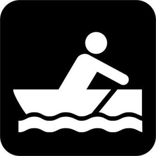 Row Boating .040 aluminum metal sign vinyl international symbol