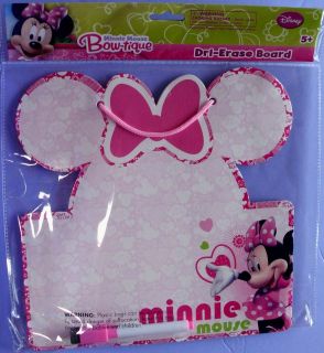 DISNEY MINNIE MOUSE BOW TIQUE DRY  ERASE BOARD W MARKER   NEW