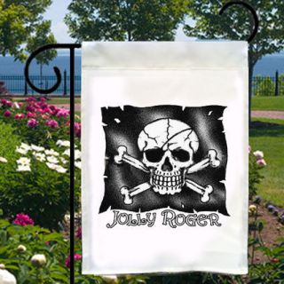JOLLY ROGER Pirate NEW Small Garden Flag Banner Free Ship USA Home 