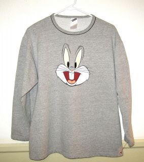 Womens WARNER BROS. Gray Bugs Bunny Sweatshirt Size M/L