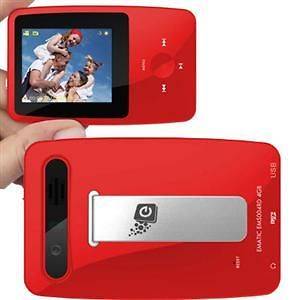 XO Vision eSport Clip  Player LCD Screen Red Video Recording 