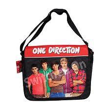   ONE DIRECTION 1D LICENSED DELUXE MESSENGER BAG WITH VELCRO FASTENING