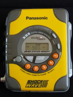 Panasonic AM FM Radio Cassette Player Walkman Shock Wave RQ SW10 Auto 