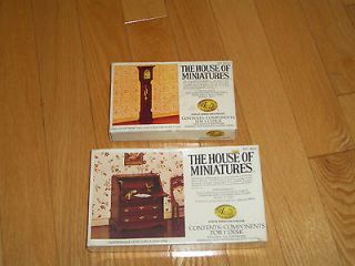 THE HOUSE OF MINIATURES LOT TALL CASE CLOCK (40018) AND CHIPPENDALE 