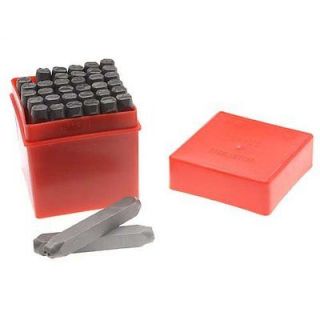 NUMBER AND LETTER METAL STAMP SET   1/4 36 pc W box METAL STAMPING 