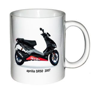 Motorcycle Coffee Mug with images of a 2007 APRILIA SR50R FACTORY 