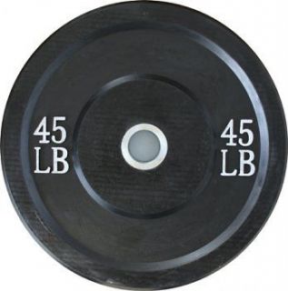 Wright Rubber 45 lb Pair (2) Black Olympic Bumper Plate weight lifting 
