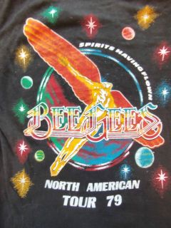 Vintage 1979 world tour tshirt spirits having flown M AUTHENTIC Bee 