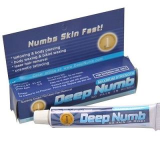 Deep Numbing Cream For Tattoo & Hair Removal 5% Lidocaine 10g x 5 