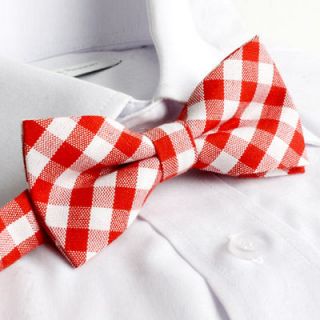   Bow Tie★Luxury Cotton Checked BowTie/Wedding/Tie/tuxido/Children tie