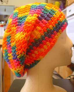 BIKINI Crocheted RASTA TAM/SLOUCH Hat ~FUN~