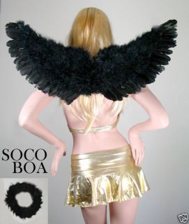 Black Feather Halloween Costume Angel Wings Adult HALO photo props 