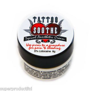 Tattoo SOOTHE Topical Anesthetic Cream 8g piercing gel numbing pain 