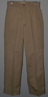 Vintage 50s Khaki Chino Army Twill Sanforized Work Pants 30x31