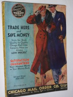 VINTAGE 1934 35 F&W CLOTHING CATALOG BOOTS DENIM COATS CORSETS 