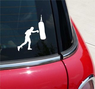 BOXING BAG BOXER GLOVES GRAPHIC DECAL STICKER VINYL CAR WALL