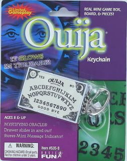 OUIJA Board miniature game KEYCHAIN Keyring GLOWS in the Dark Oracle 