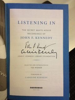   signed Book Listening In JFK John F Kennedy Recording 1st Print