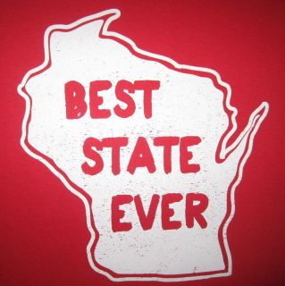 womens best badgers state ever WI wisconsin cute football vintage red 