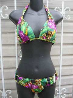   Secret Bikini Riviera pushup Halter Cheeky Hipkini colorful