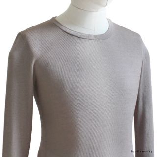   Jacobs Taupe Cashmere Silk Slim Fit Fine Knitwear Jumper Small IT46