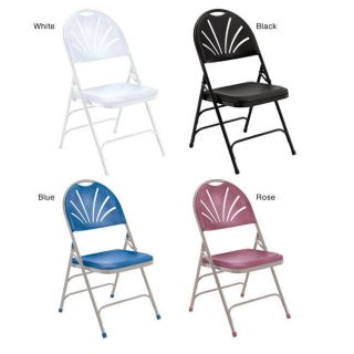NPS Reinforced Fan back Polyfold Chairs (Pack of 4)