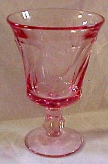 pink glassware goblets