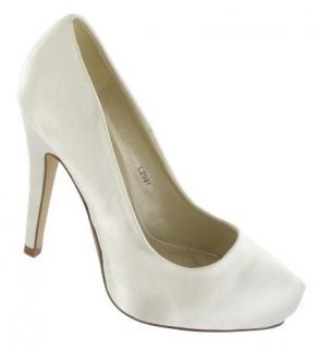 plain white heels