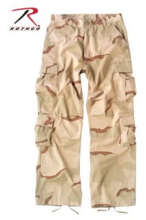   BDU Parachute Pants Tri color desert Camo Baggy Fit Cargo Pants