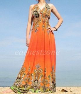 New Evening Party Hippie Sun Dresses Plus Size Summer Extra Long Maxi 