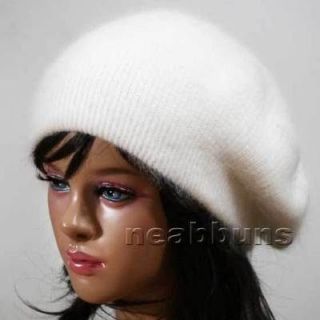 wool BERET beanie Knit winter Hat Cap ski NWT angora