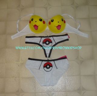 Pikabra Pikachu bra lingerie thong hipster Pokebra