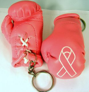   Awareness FIGHT LIKE A GIRL boxing glove keyring chain holder B2