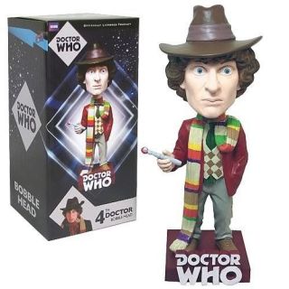   WHO Official Tom Baker BOBBLE HEAD Scarf Sonic Screwdiver Collectible