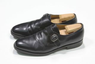   LATTANZI* $7,000 Bespoke Black Monk Strap Handmade Dress Shoes 11.5